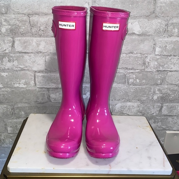 Hunter Other - Hunter Boots Tall Pink Glossy